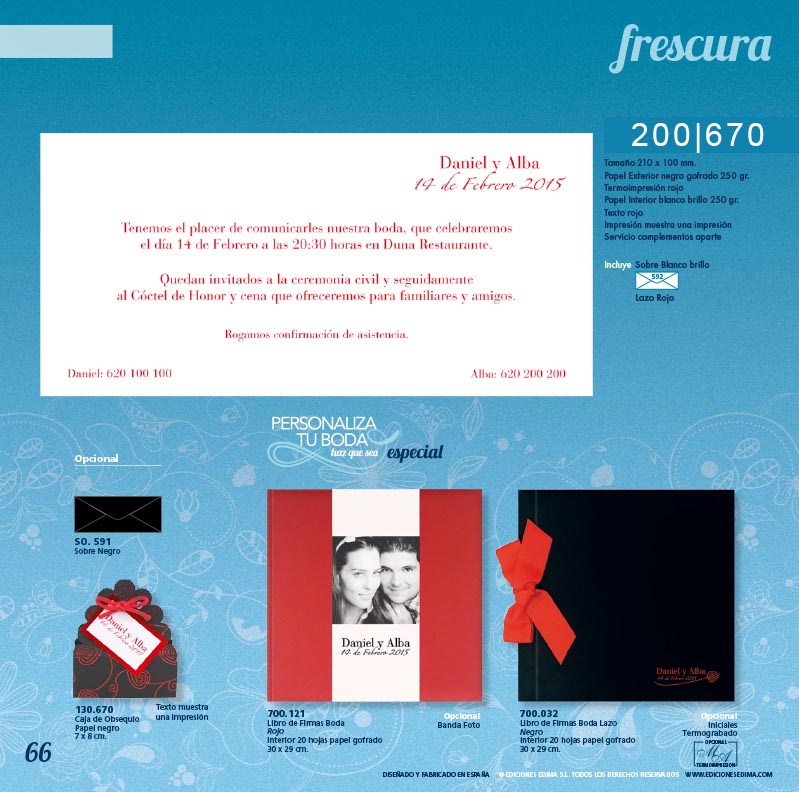 Boda catálogo frescura 200670 detalle